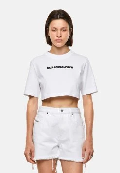 Diesel T-RECROP - T-shirt imprimé Assurance De l’Authenticité t-shirts et tops col rond femme