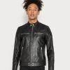 Diesel Produit de première qualité L-BOY-CL - Veste en cuir vestes col mao homme
