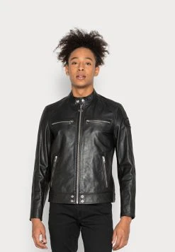 Diesel Produit de première qualité L-BOY-CL - Veste en cuir vestes col mao homme