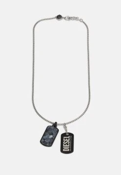 Diesel 50% Off De Vente DOUBLE DOGTAGS - Collier montres et bijoux mousqueton male