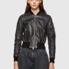 Diesel Prix De Rêve L-ELIA - Veste en cuir vestes & blazers col officier femme
