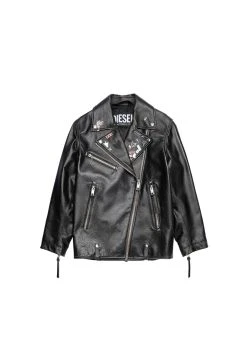 Diesel Prix Sympa EDMEA - Veste en cuir vestes col revers femme -Boutique France Diesel 19dc676a1db74dc99ac71cfa6ac36104