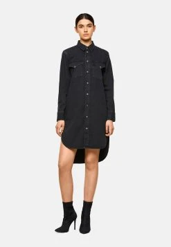 Prix Préférentiel Diesel DE-BLANCHE - Robe en jean robes col chemise femme