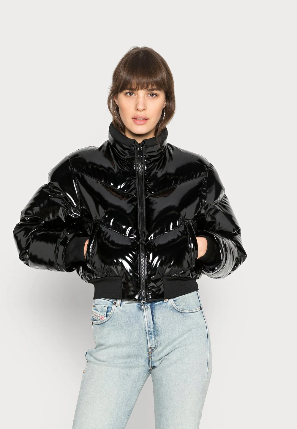 Diesel W-CREMA - Doudoune Prix Bradés vestes & blazers col officier female 1 Diesel W-CREMA - Doudoune Prix Bradés vestes & blazers col officier female