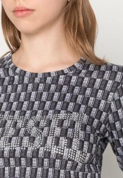 Diesel T INACROP - T-shirt à manches longues Promos t-shirts et tops col rond femme -Boutique France Diesel 375b5309460849b1b05cfde4d10a8a22