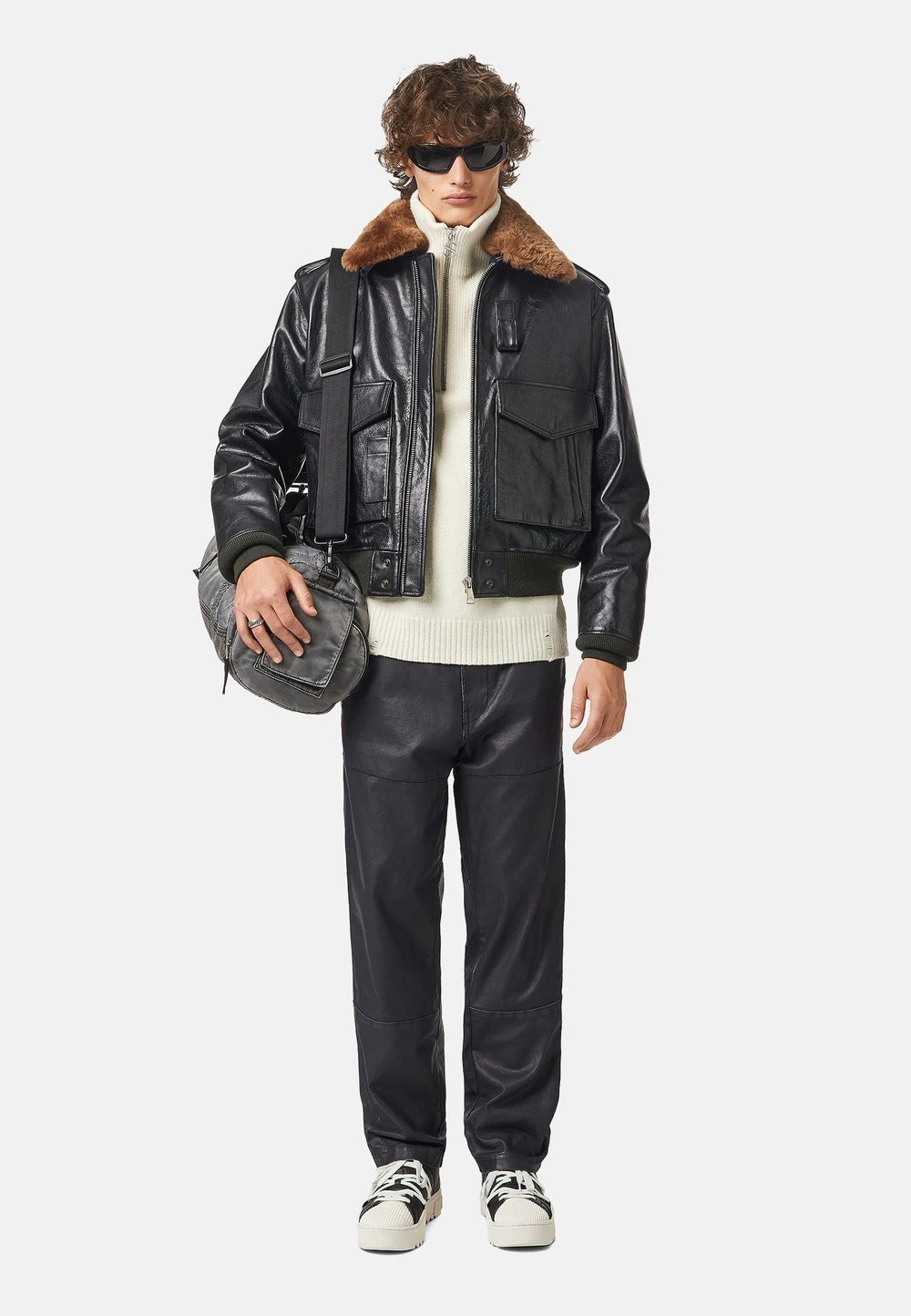 Prix Dynamité Diesel L-WELTIK - Veste en cuir vestes col contrastant homme 2 Prix Dynamité Diesel L-WELTIK - Veste en cuir vestes col contrastant homme – Image 2