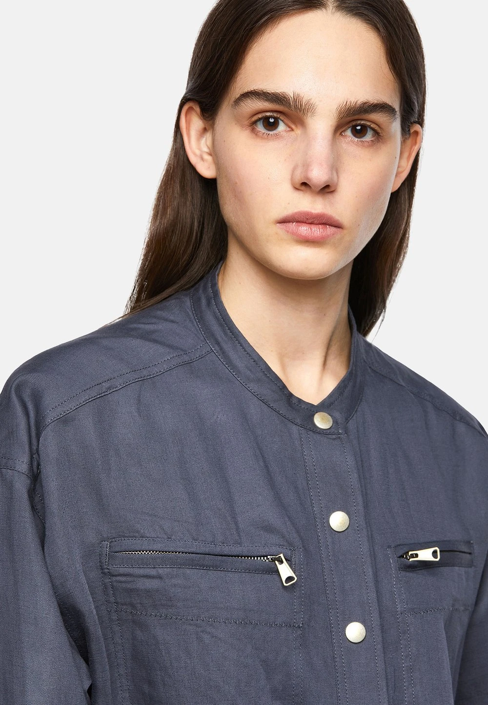 Diesel Prix Réduit D-ANGELICA - Robe chemise robes col mao femme 4 Diesel Prix Réduit D-ANGELICA - Robe chemise robes col mao femme – Image 4