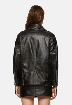 Diesel Prix Sympa EDMEA - Veste en cuir vestes col revers femme -Boutique France Diesel 4dcb09fa68e04bab9083403fce6edbc9