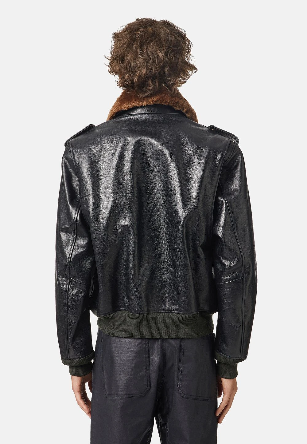 Prix Dynamité Diesel L-WELTIK - Veste en cuir vestes col contrastant homme 3 Prix Dynamité Diesel L-WELTIK - Veste en cuir vestes col contrastant homme – Image 3