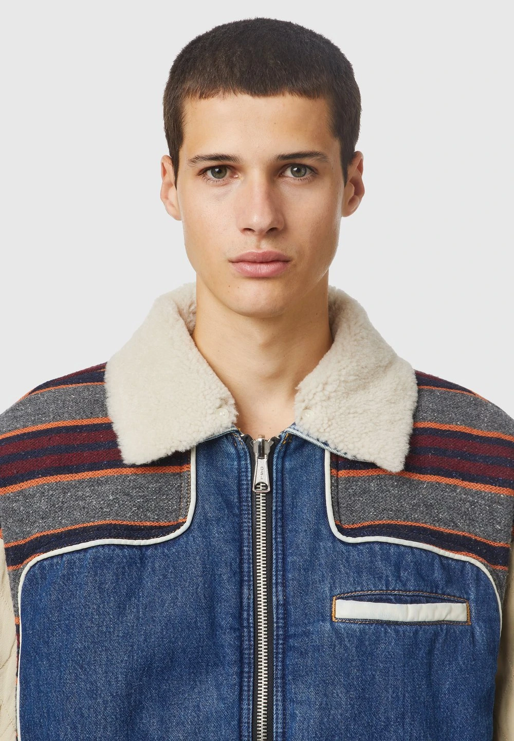 Prix Distinctifs Diesel Veste en jean vestes col contrastant homme 4 Prix Distinctifs Diesel Veste en jean vestes col contrastant homme – Image 4