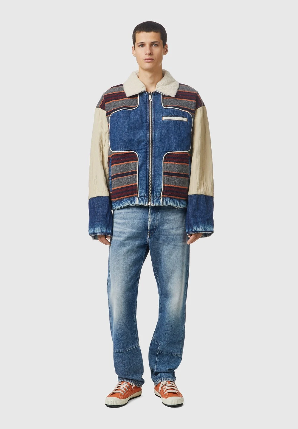 Prix Distinctifs Diesel Veste en jean vestes col contrastant homme 2 Prix Distinctifs Diesel Veste en jean vestes col contrastant homme – Image 2