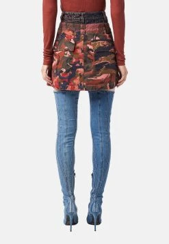 Diesel GIU - Jupe trapèze Qualité Fiable jupes boutons femme -Boutique France Diesel 853333c582a145809c91cbbd679795fa