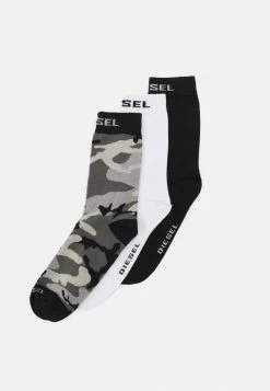 Diesel Authentique 100% SKM-HERMINE-THREEPAC 3 PACK - Chaussettes sous-vêtements camouflage homme -Boutique France Diesel 98e9078cbd394a7eb2e221e55042b1ab