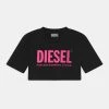 Garantie De Qualité 100% Diesel LOGO CROPPED - T-shirt imprimé t-shirts col rond kids