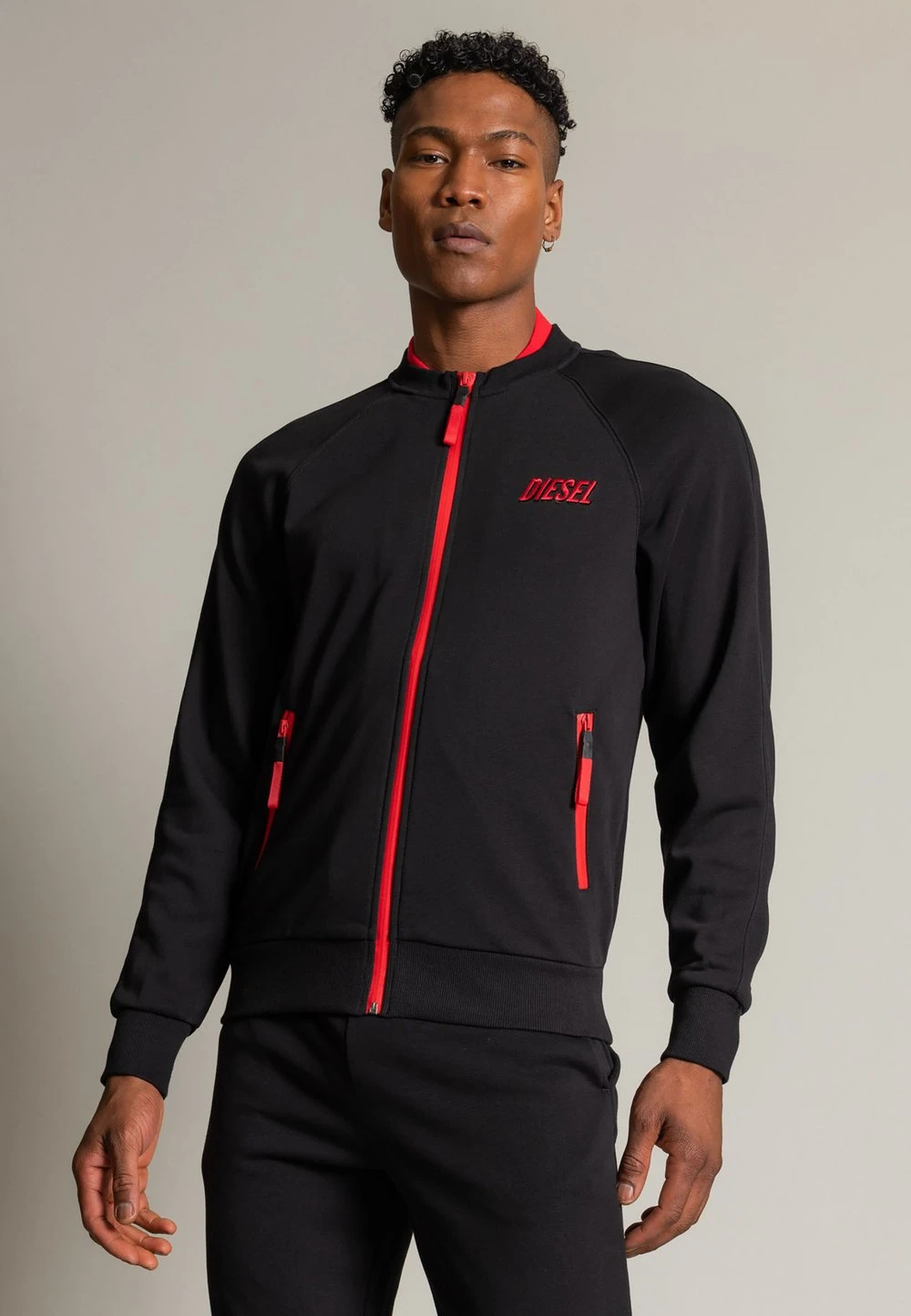 Diesel MAXX - Veste de survêtement Bas Prix joggings & survêtements col mao male 1 Diesel MAXX - Veste de survêtement Bas Prix joggings & survêtements col mao male