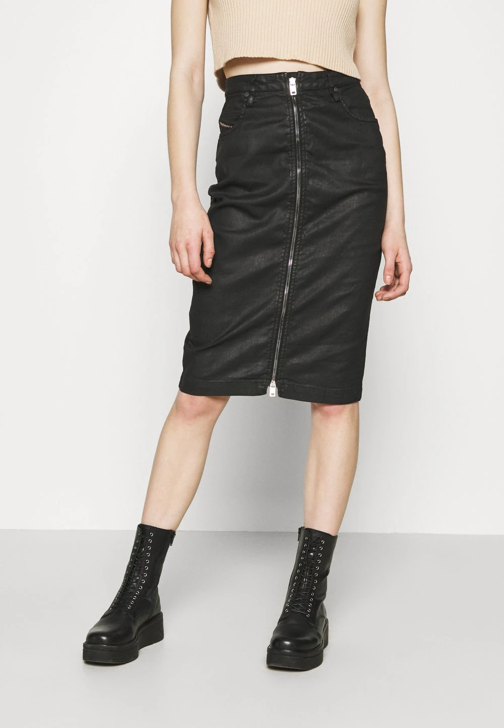 Se Vend Bas Prix Diesel D-ELBEE-NE SKIRT - Jupe crayon jupes fermeture éclair femme 1 Se Vend Bas Prix Diesel D-ELBEE-NE SKIRT - Jupe crayon jupes fermeture éclair femme