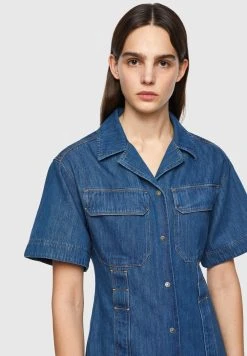 Diesel En promotion Robe en jean robes col revers femme -Boutique France Diesel af986670c873465ab27c70262268ead5