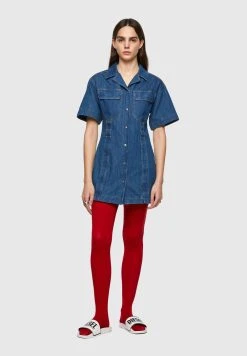 Diesel En promotion Robe en jean robes col revers femme