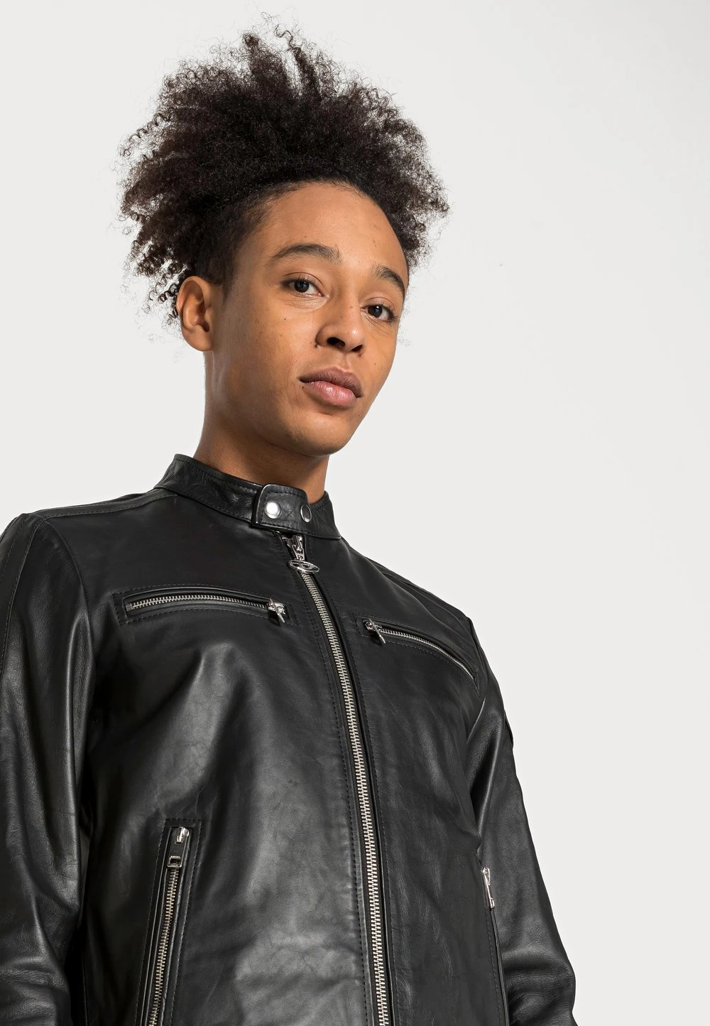 Diesel Produit de première qualité L-BOY-CL - Veste en cuir vestes col mao homme 5 Diesel Produit de première qualité L-BOY-CL - Veste en cuir vestes col mao homme – Image 5