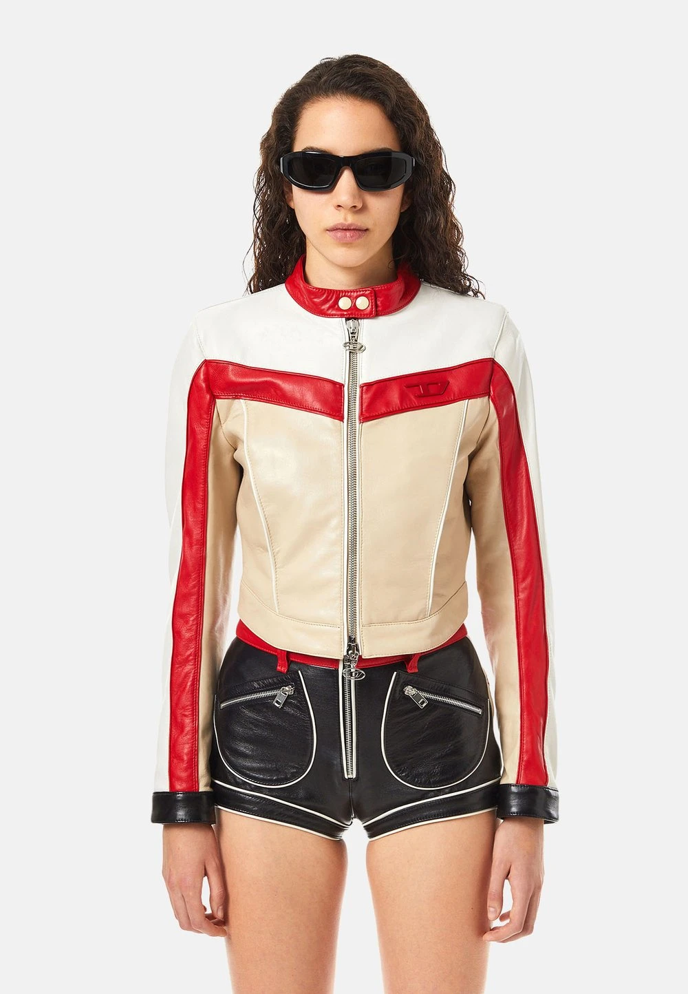 Diesel FRESIA - Veste en cuir Faible Prix vestes & blazers col officier femme 1 Diesel FRESIA - Veste en cuir Faible Prix vestes & blazers col officier femme