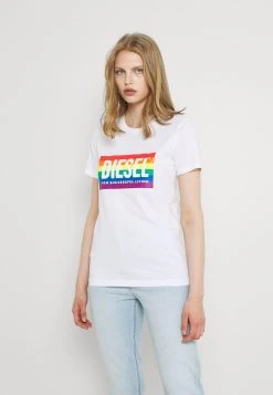 Qualité Garantie Diesel BFOWT-SILY-PR - T-shirt imprimé t-shirts et tops col rond femme