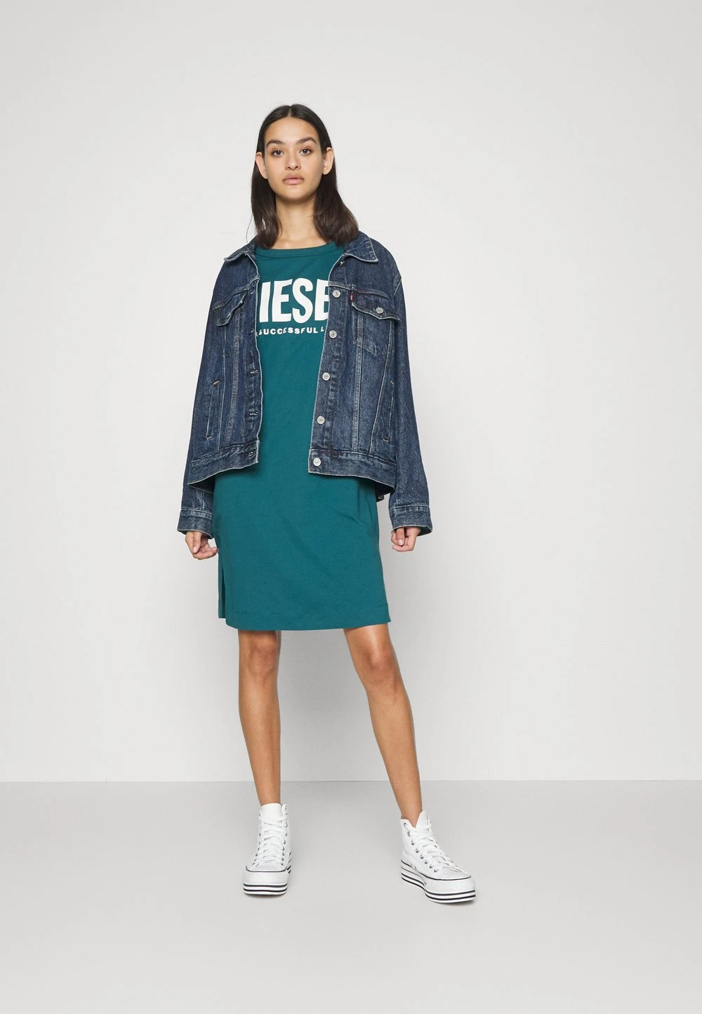 Bas Prix Diesel WALKY ECOLOGO - Robe de jour robes col rond female 2 Bas Prix Diesel WALKY ECOLOGO - Robe de jour robes col rond female – Image 2