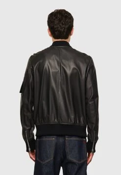 Diesel L-ABBOTT - Veste en cuir Prix Avantageux vestes col officier homme -Boutique France Diesel d3772b6d1d5240718f883e8ec5d1b7e9