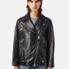 Diesel L EDMEA A - Veste en cuir Prix Sympa vestes col revers femme