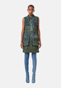 Diesel Discount En Ligne TURBY - Robe en jean robes col à revers femme